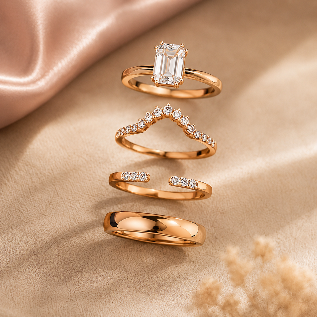 Anello Eterna™ 4-1 Componibile  e Regolabile — Eleganza Senza Misura