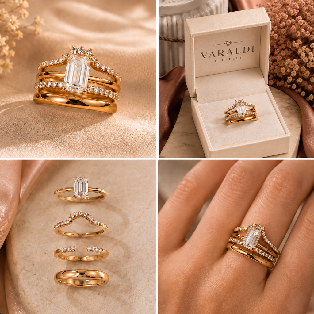 Anello Eterna™ 4-1 Componibile  e Regolabile — Eleganza Senza Misura